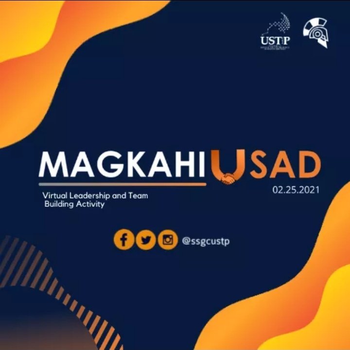 ssgcustp's tweet photo. The Senior High School Governing Council will be conducting MagkahiUsad: Virtual Leadership and Team Building Activity. Together, we are also inviting all class officers of each section to join us tomorrow starting at 1:30 PM, February 25, 2021.

Gearing up for a greater future! https://t.co/bE7blZpGLc