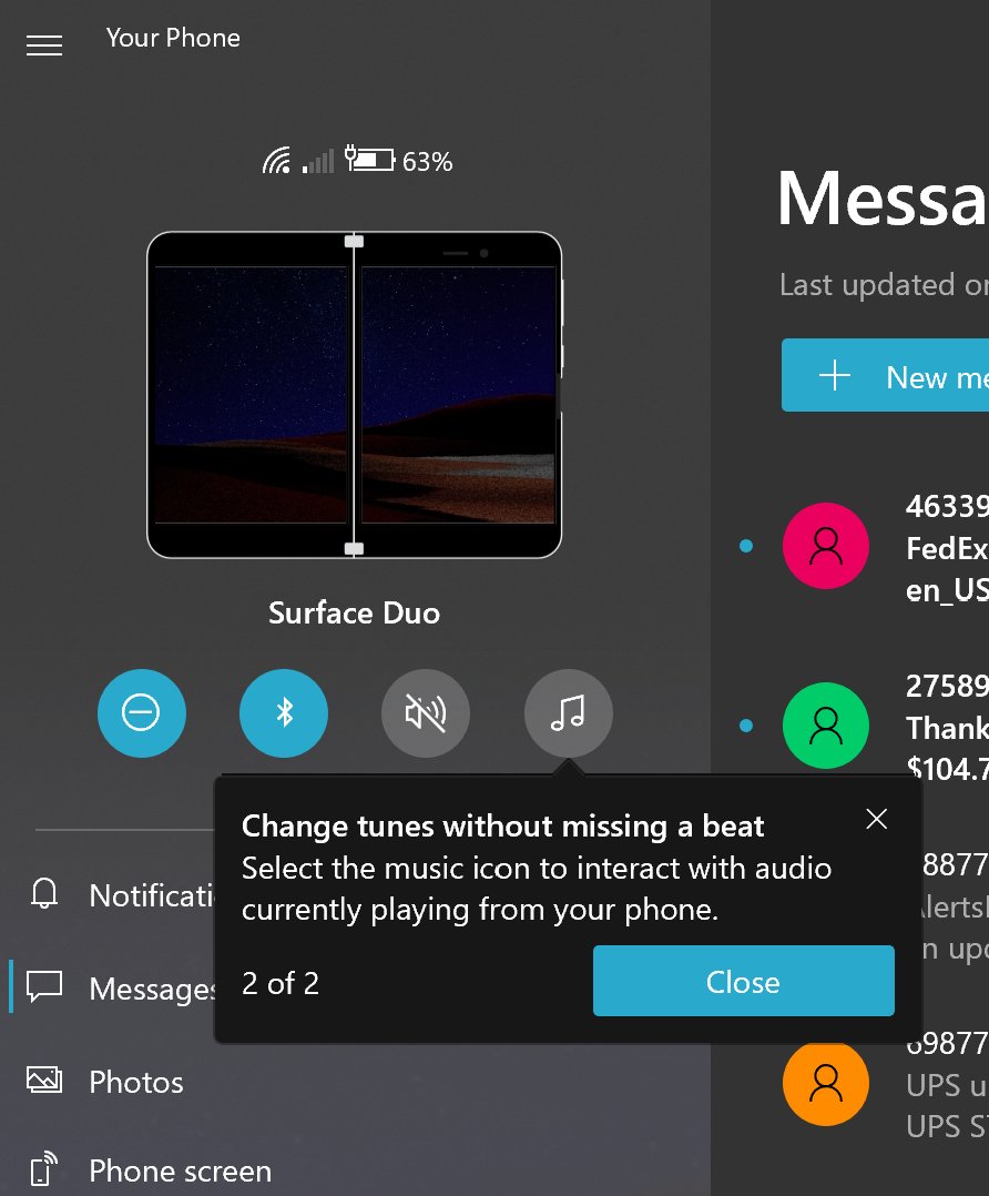 Daniel_Rubino's tweet image. Neat. Here are those advanced phone controls coming to Microsoft Your Phone.

These are some very useful features, especially with Surface Duo.
