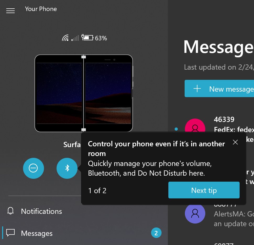 Daniel_Rubino's tweet image. Neat. Here are those advanced phone controls coming to Microsoft Your Phone.

These are some very useful features, especially with Surface Duo.