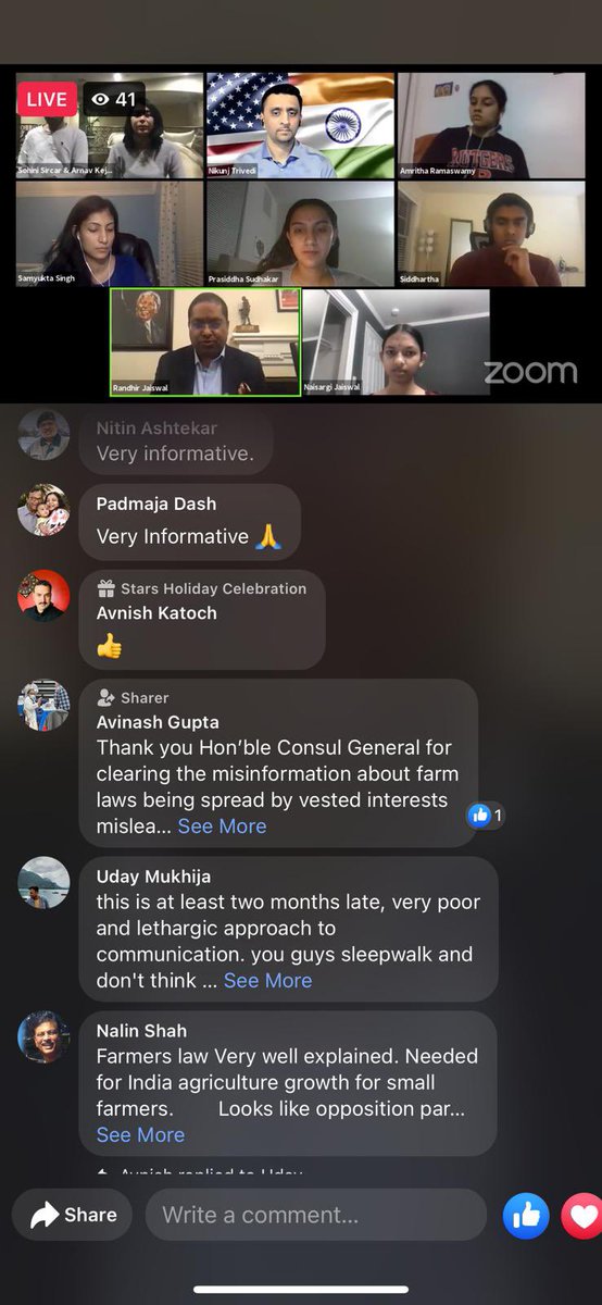 I want to know why the vp of @V_H_P America is is working so closely with the @IndianConsulate to help brainwash the second generation? India has a fit when the diaspora intervenes in it’s human rights violations. What is the consulate doing? 
#FarmersProtest