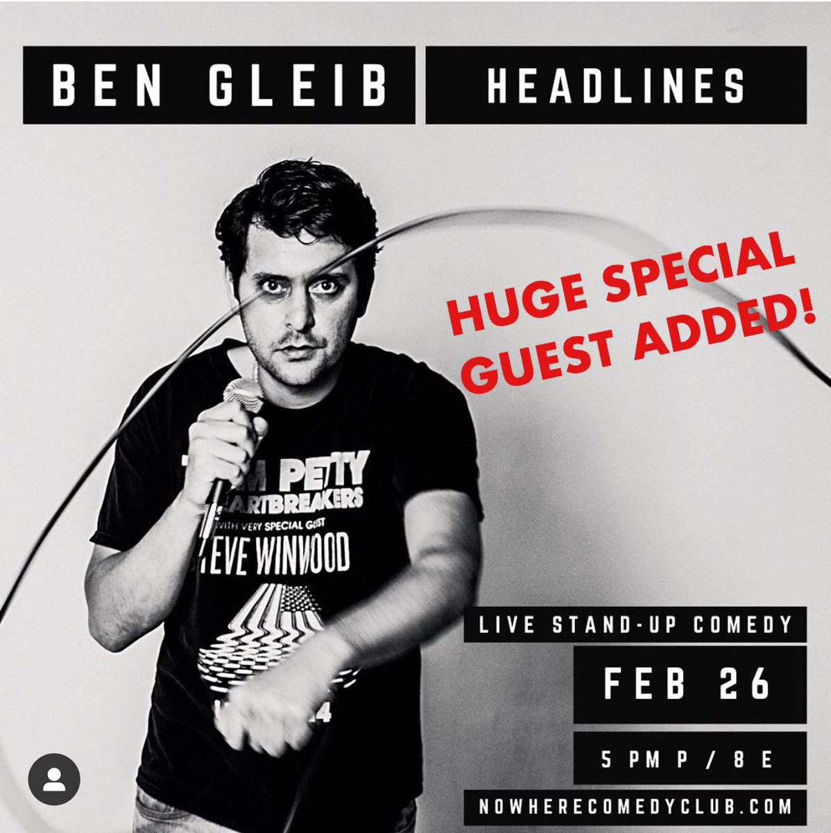 bengleib's tweet photo. Holy shit I just confirmed a HUGE COMEDY STAR as my special guest opening for me this Friday when I headline @NowhereComedy on Zoom! One of the funniest people.

This is the only scheduled chance to see my hour. Get a ticket ASAP at this link https://t.co/v7BiA1CCYL https://t.co/tNLMBVCM1V