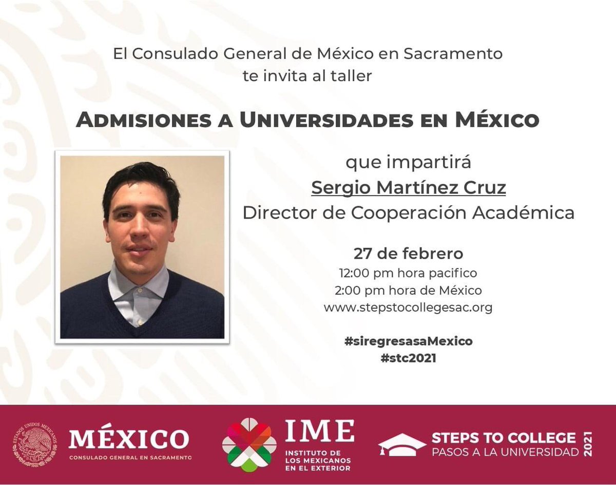 sofia_orozco's tweet photo. Grandes avances del grupo #Educación para la atención integral de las #FamiliasEnRetorno. Participa este 27 de febrero en #StepsToCollege y conoce las admisiones en las universidades mexicanas. @ANUIES @consulmexsac @IME_SRE @INAMI_mx #SiRegresasAMéxico https://t.co/xIaHb7ABMg https://t.co/LpQpWGuoHm