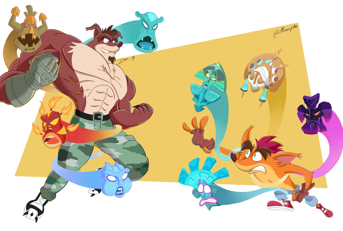 Crash VS Crunch Part 2 🌀✨
Elemental Masks VS Quantum Masks🌌

While Crash travels through the dimensions he encounters a never seen enemy, 5vs5 or something like that I imagine

#CrashBandicootFanArt #CrashBandicoot #CrashBandicoot4 #Crash4 #crunchbandicoot