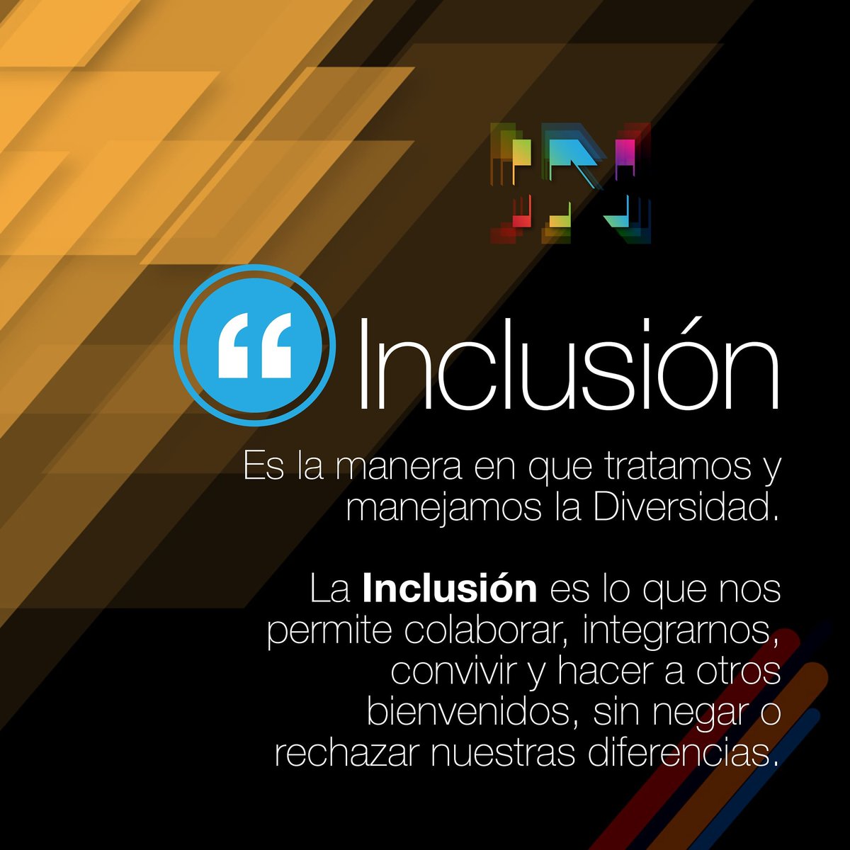 GCTIMexico's tweet photo. La inclusión, a diferencia de la diversidad, depende de nosotros. Diversidad es lo que somos. Inclusión es la acción que promueve la aceptación de las diferencias como potencial de cambio.

#Diversidad #Innovación #Certificación #GCTIMx 🇲🇽 #CulturaDeInnovación https://t.co/RQSTKGBvZx