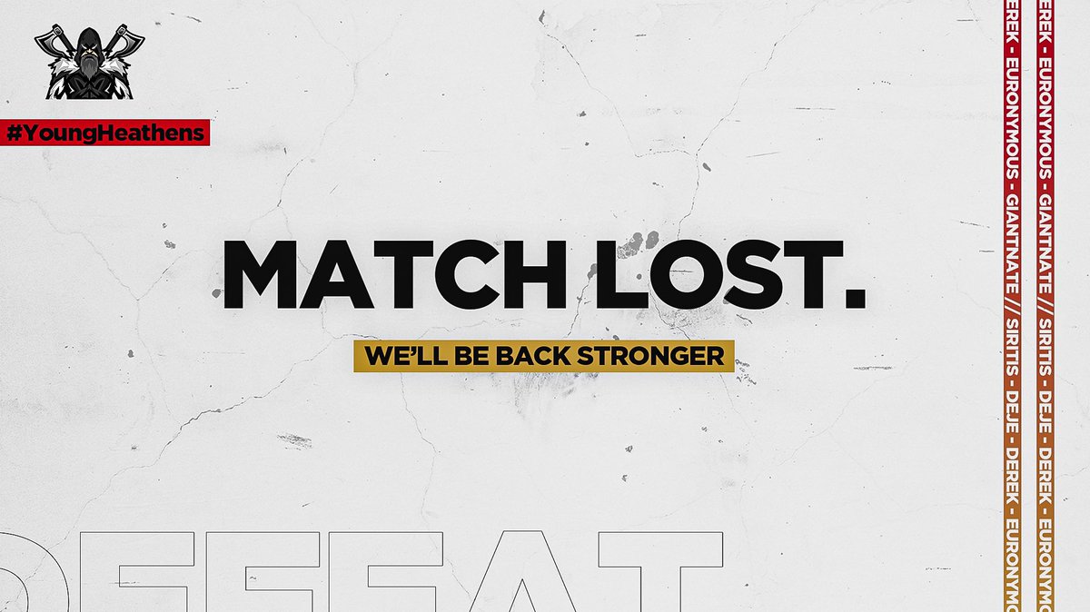HeathensEsport's tweet image. GGs to @FluidGamingFG 🤝 Our Academy team got quicked swept through in @SmallCodLeague. Regains only! 

👤-@Siritis_ 
👤-@vnsntyy 
👤-@CooperFarkas 
👤-@ExvyCod 

Currently 4-2 in League. Let’s keep pushing through, gents. 

Powered by: @HSTLMedia | @InnovatedGear | @GWLounge