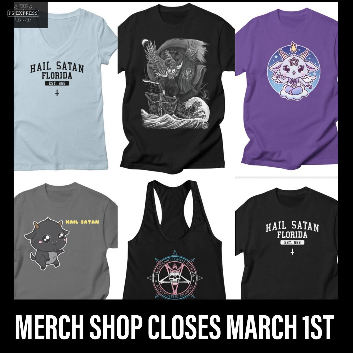 TSTFlorida's tweet photo. Just a few days left to snag TSTFL swag! https://t.co/gV4vStvSMp #fundraiser #tstfl #tstflorida #satanism #satanist #supportyourlocalsatanist #buyshirts #hailsatan https://t.co/6XN3fkmKWG