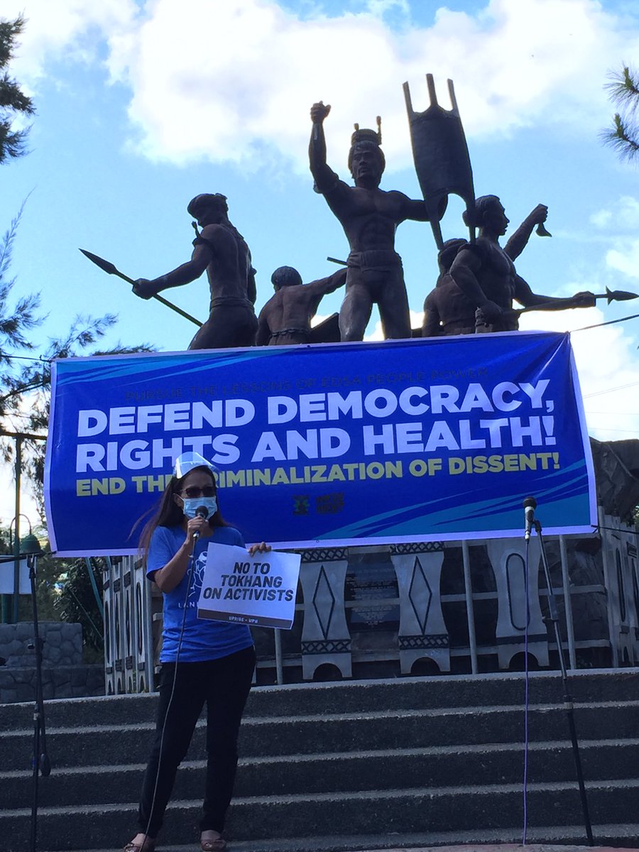upboutcrop's tweet photo. CPA Secretary General Sarah Dekdeken talks about the state’s criminalizing of dissent and it’s implications on human rights.
#EDSA35
#DefendCordilleraPH
#DefendWindelDefendCPA https://t.co/wnASOPwQol