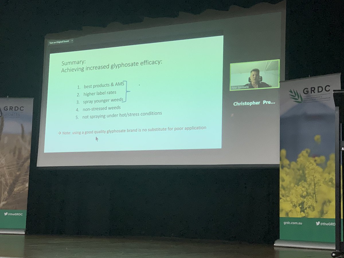 Peter Boutsalis talking how to get better results from Glyphosate at Dubbo Update <a href="/GRDCNorth/">GRDC North</a> <a href="/theGRDC/">GRDC</a> #GRDCUpdates