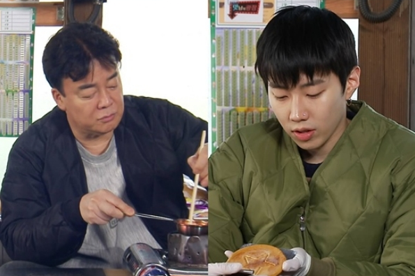 ˙맛남의 광장˙ #박재범, 첫 달고나 능숙하게 완성..백종원 굴욕 위기 http://naver.me/G0fOaT8Q 달고나 달인을 모시고 특별한 배움(?)~ 백종원의 서투른...