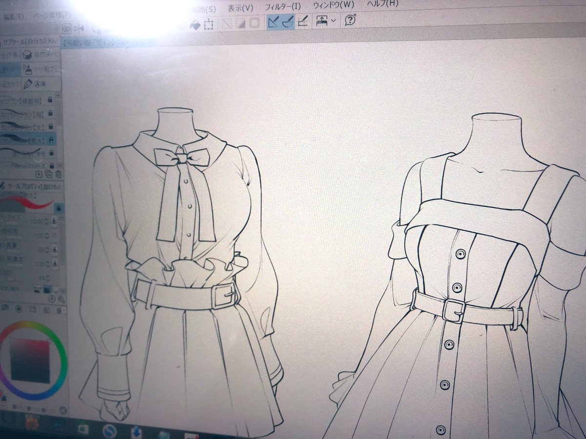 今日は3月以降になる新作の 女の子の可愛い洋服の素材パターン を作っています 吉村拓也 イラスト講座 の漫画