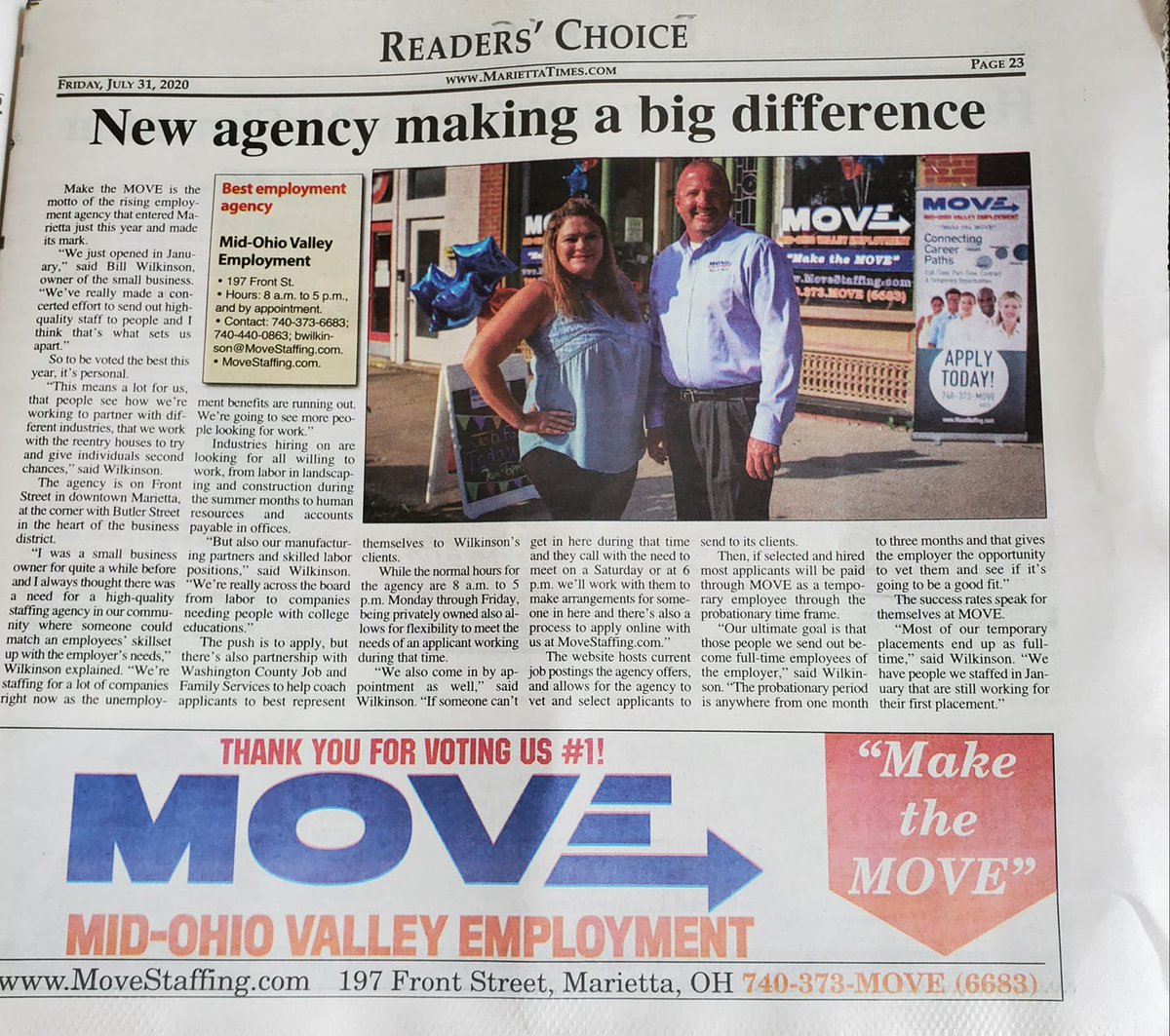 EmploymentMid's tweet image. MOVE STAFFING is HIRING! Call today 740.373.6683