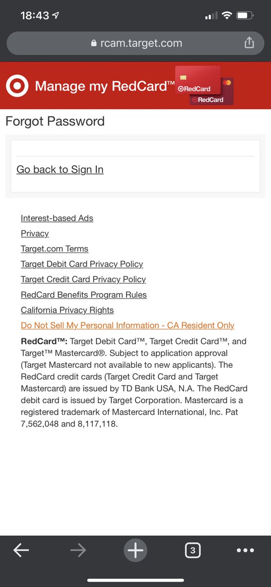 loyalpatron's tweet photo. @Target I try to reset my password to manage redcard but this is what I see. So stupid to send reset link but it don’t work. So stupid to have separate website for card and https://t.co/rZ8zpyQPMM https://t.co/GZqD3aaBvT