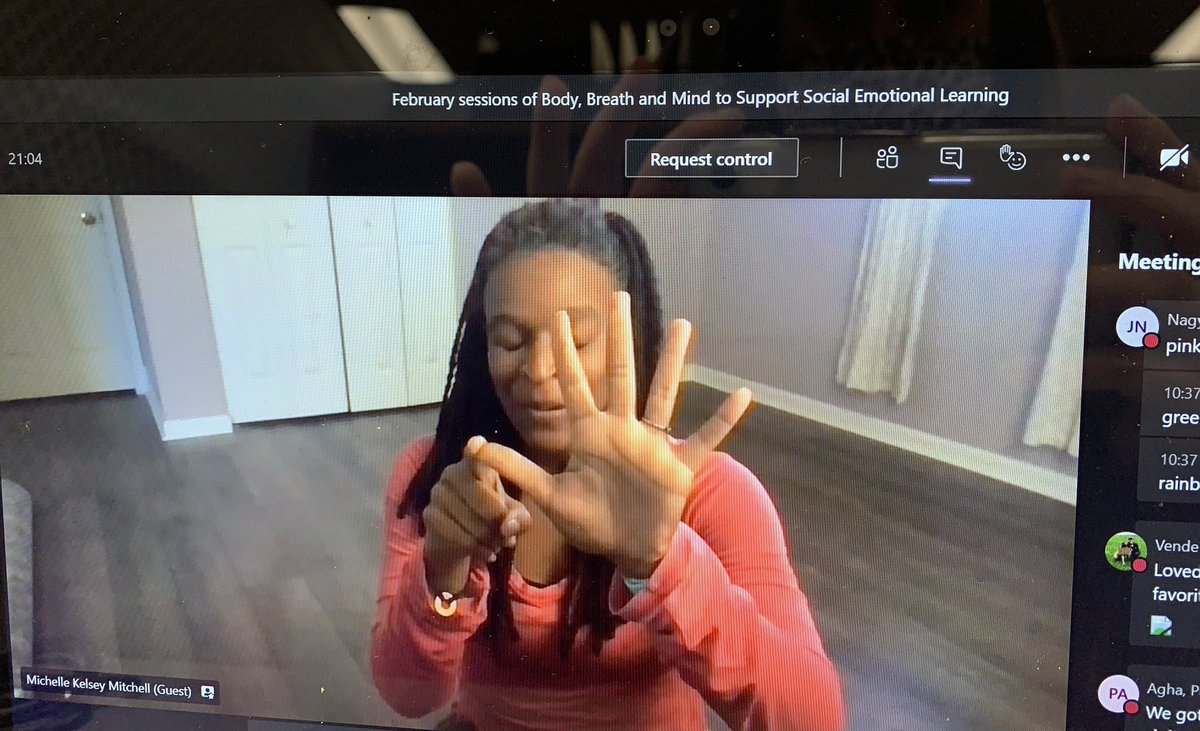 mrs_cmouring's tweet photo. @BaltCoPS students and teachers are working hard! Thanks for taking the time out of your busy week to connect and #breathemoverest! Start small, keep it simple and find some practices that become a habit. We appreciate you, Michelle! @pureedgeinc @BcpsMTSS @D_Vendelis @WVUTRICIA https://t.co/hOgkoMhIy4