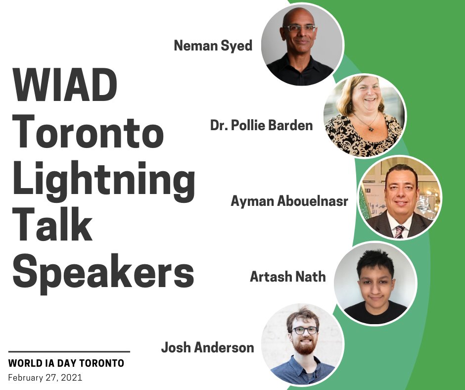 Introducing the WIAD Toronto 2021 Lightning Talks! We are so excited to hear Neman Syed, @drpollie, Ayman Abouelnasr, <a href="/wonrobot/">HotPopRobot: Tech4Good Ocean-Space-Earth-Society</a>, and Josh Anderson give lightning talks on various topics related to curiosity. Find out more at our website!
#WIAD21 #CuriosIA