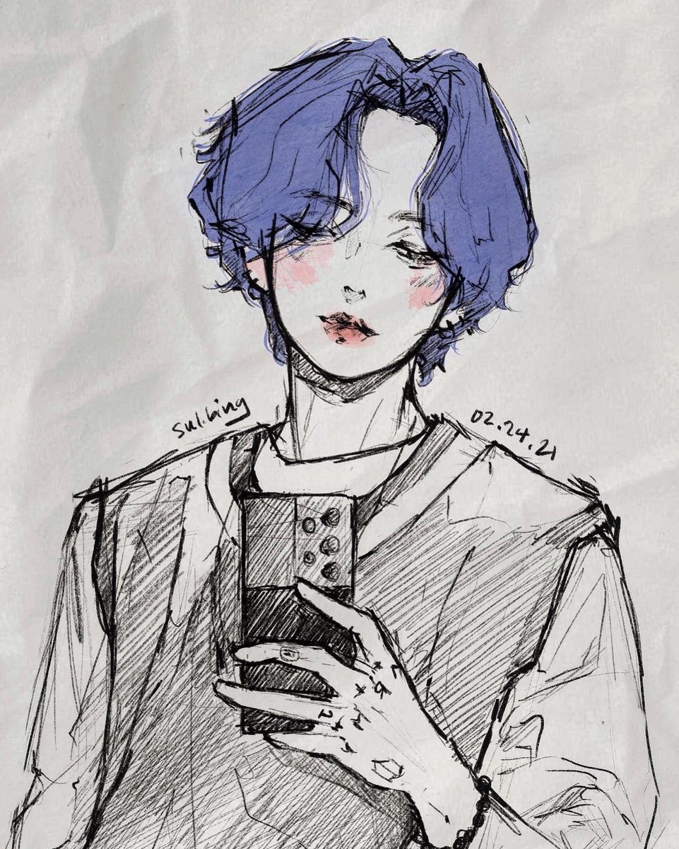 sul_bing's tweet photo. so it's been a while #jjk #jungkookbluehair https://t.co/GoIg1O9ev4