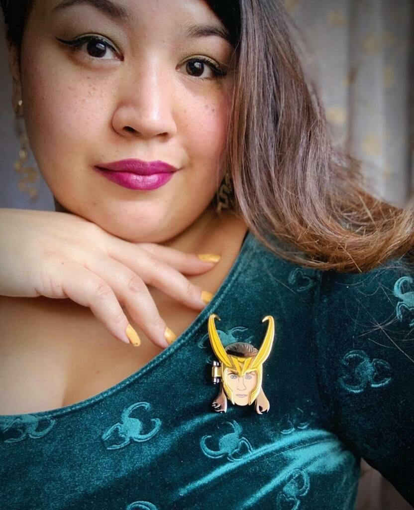 sartorialgeek's tweet photo. we love when favorites rep favorites. @lefancygeek shows off this loki @fanmailbox pin so well! https://t.co/6l3fgjbur8 https://t.co/GGwsxpzwy0