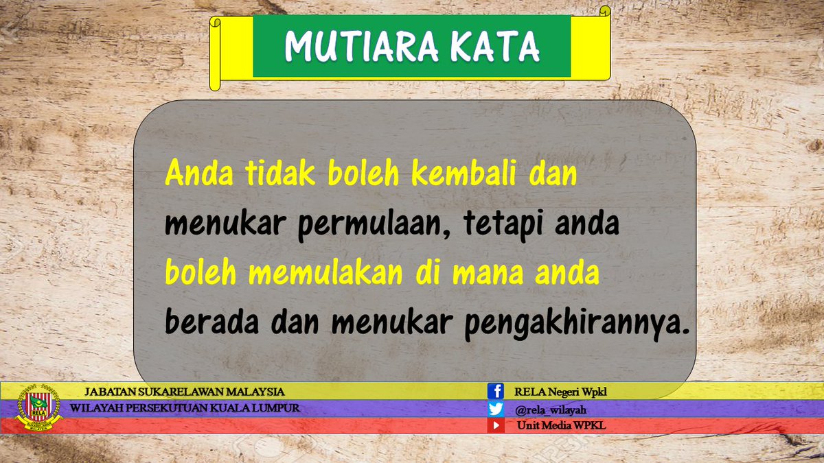 "Jangan sekali-kali kita meremehkan sesuatu perbuatan baik walaupun hanya sekadar senyuman."

#RELANegeriWpkl
#JabatanSukarelawanMalaysia
#SetiaBerbakti
#Positifpagi