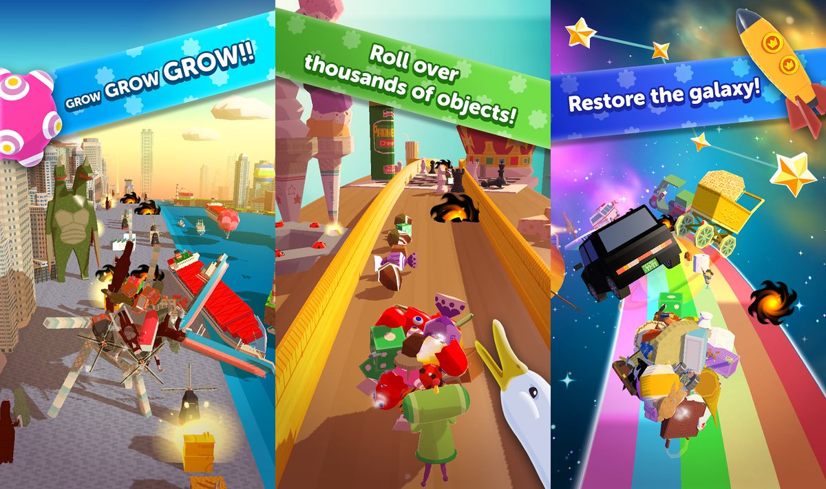 PrinceForSmash's tweet photo. I really wish the good Katamari mobile games were still available. There used to be 2 full Katamari games you could get on your iPhone, for like 7 and 14 dollars respectively. They weren’t mindblowing, but I loved playing them! Now there’s only a clicker and temple run clone. https://t.co/vxHnbJeU47