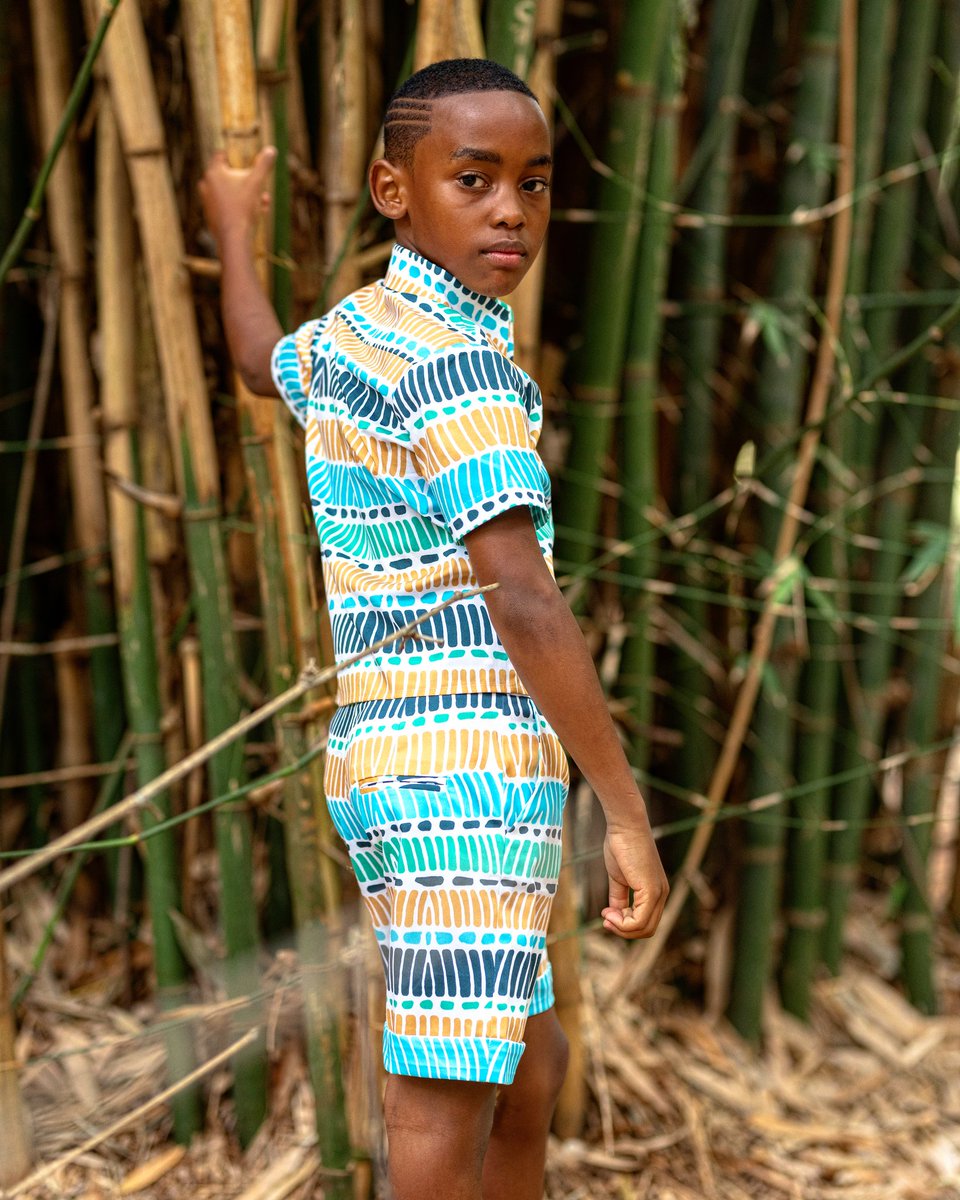 The best color in the whole world, is one that looks good on you' - Coco Chanel #cocoliliprint #ethnicstripeprint #cocolilikids #cocolili #cocoliliafrica #blue #turquoise #printedshirt #boysshorts #boysshirt #boys #boysfashion #africanbrand #africanfashion @VillageMarket