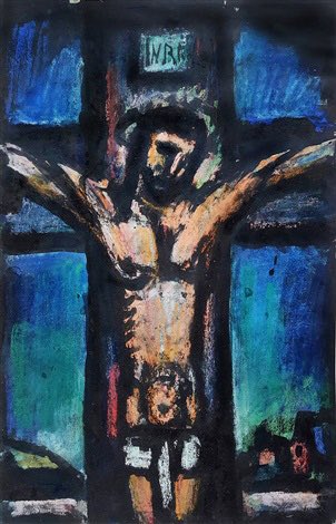 ARTIST OF THE DAY: Georges Rouault (1871-1958). French. ‘Crucifixion,’ 1930. Oil, gouache, pastel on paper. 

Famous quote, "My only objective is to paint a Christ so moving that those who see him will be converted.”