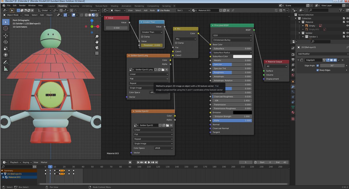 zakk628's tweet photo. Texture Animation:
1.Preference→Add-ons→Animation All
2.Shader Edit→Mix(Node)→Fac(Insert Keyframe)
3.This example use "Math"(Blue Node),  Insert Keyframe at "Math".
4.Shortcut: I(Insert Keyframe)、Alt+I(Delete Insert Keyframe)
#Blender3d https://t.co/SJsd7crvph