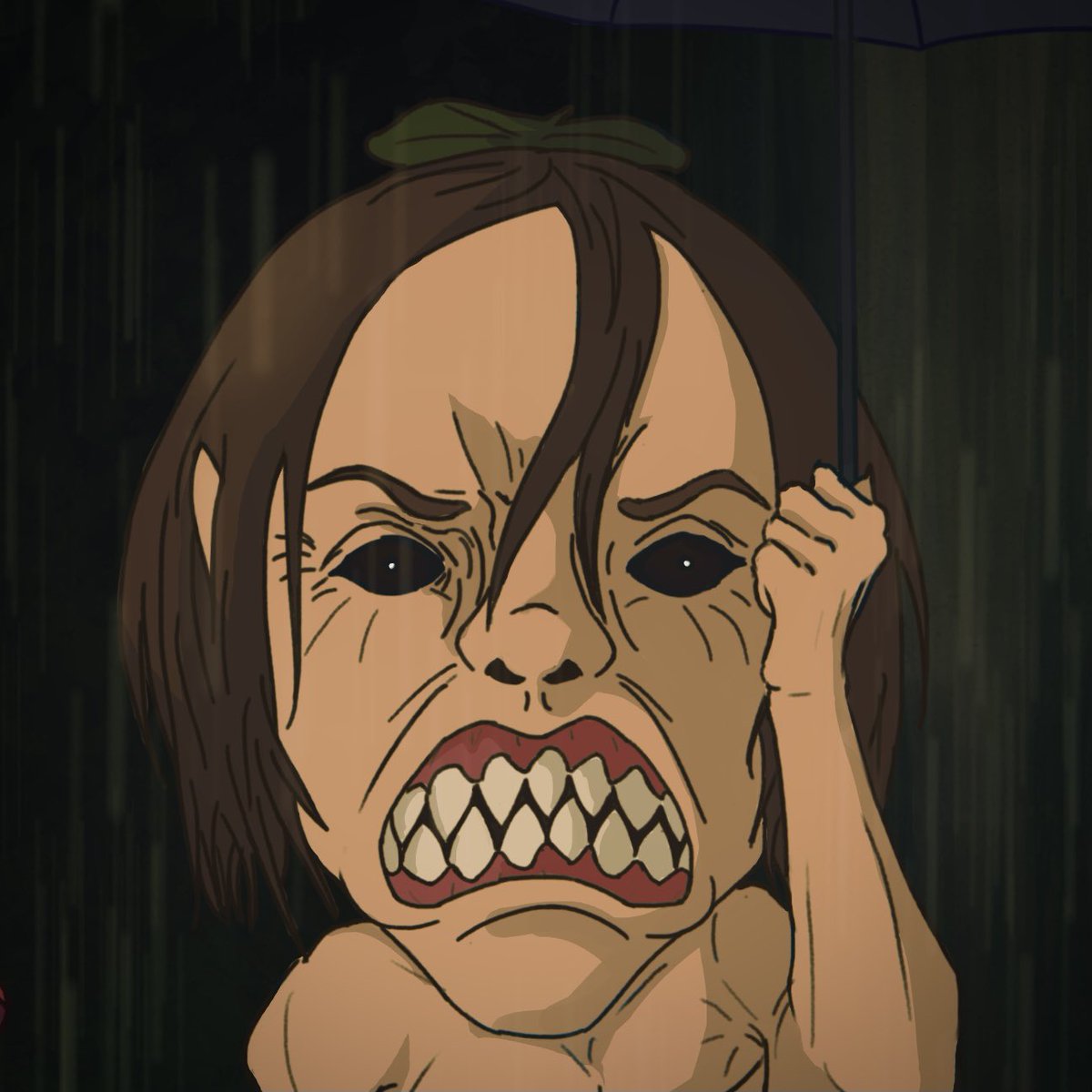 da baby as an ugly titan, attack on titan, shingeki