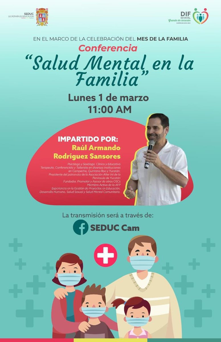 raulchucho's tweet photo. Próximo lunes daré la conferencia sobre Salud Mental en la Familia https://t.co/rw2KTGzYRo
