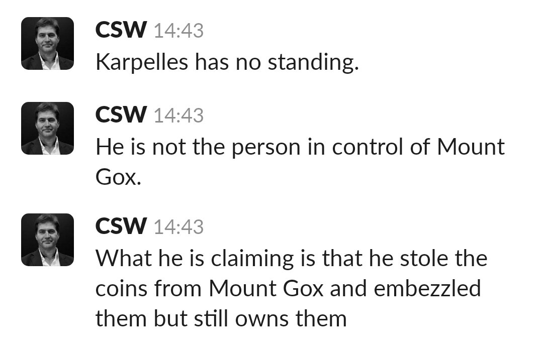 FaketoshiMole's tweet photo. Paging @MagicalTux
Fairly sure the trustee would have proof if CSW ever bought #bitcoin on Mt.Gox https://t.co/r8p3bMD5Qx