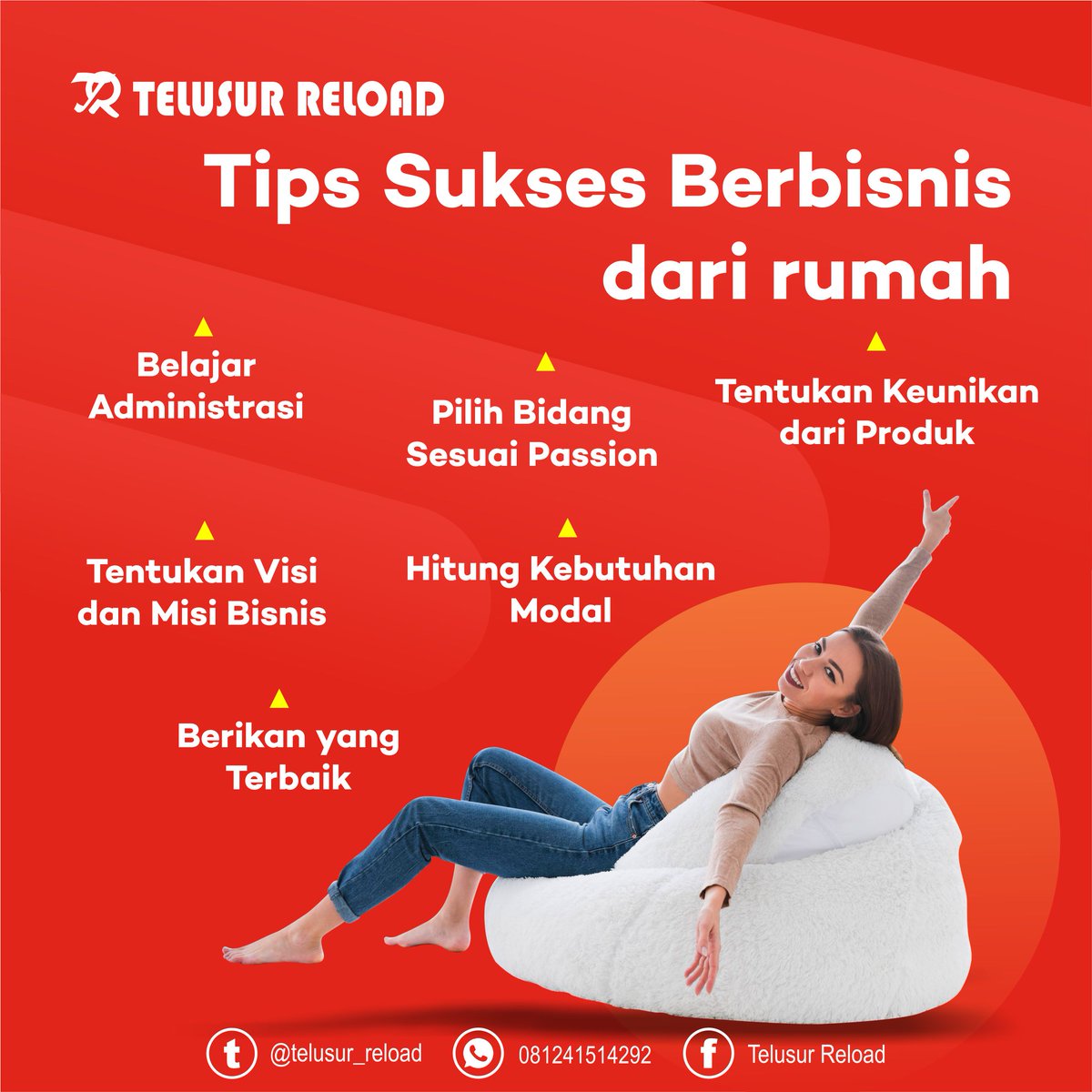 Telusur_Reload's tweet image. Tips sukses berbisnis dari rumah
...
#yukbisnis #edukasibisnis #bisnismillenial #rintisan #catatanpebisnis #ilmubisnis #ngobrolbisnis #suksesdiusiamuda #mentorbisnis #bimbinganbisnis #orangsukses #pebisnisonline