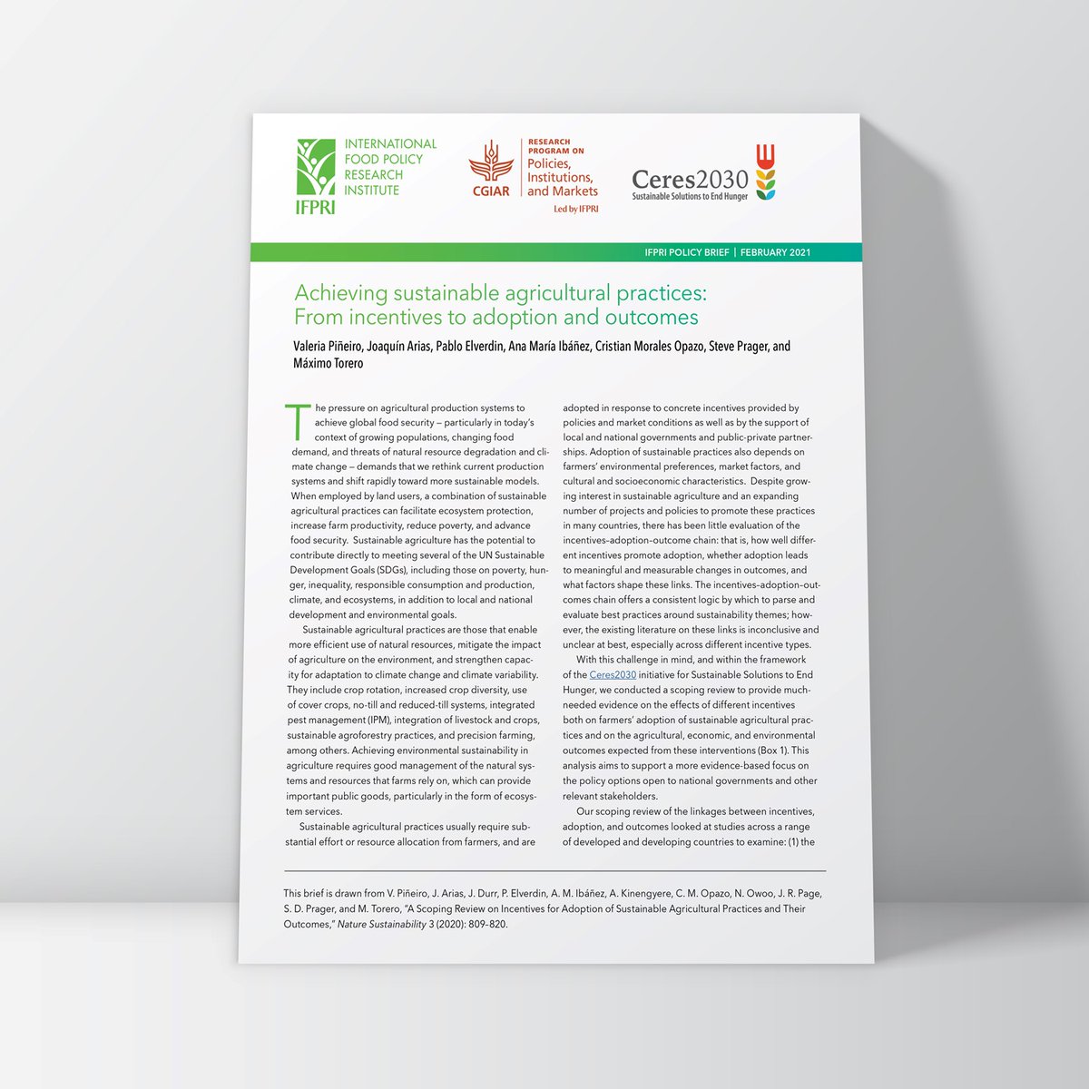 ⚠️ Some #agricultural systems are threatening our #environment.
Learn about achieving the #SDGs ✅ through the implementation of #sustainable #agriculture practices in this <a href="/IFPRI/">IFPRI</a> policy brief  based on Ceres2030 findings! #Endhunger #GoodFood4All 
👉🏽bit.ly/2P1UMXG