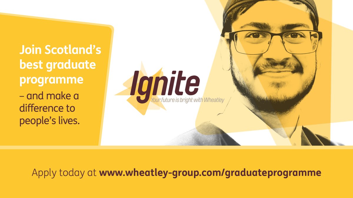 Graduated and looking for an exciting career in housing? 
Wheatley Group is looking for 10 #university leavers to join our 2021 #graduate programme. Apply by 10 March. Find out more at wheatley-group.com/graduateprogra… #graduates   #employment #jobsearch #recruitment #career #hiring