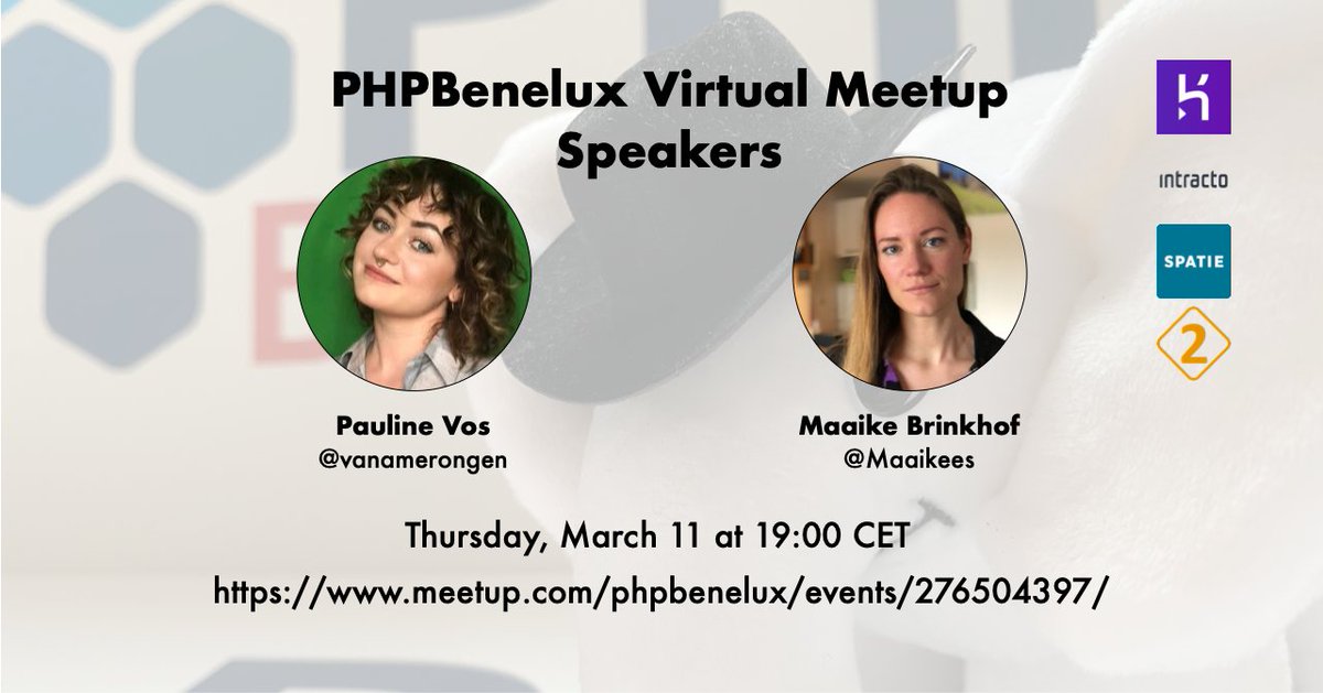 Say welcome to <a href="/vanamerongen/">Pauline Vos 🍉</a> and @Maaikees, two top experts who have taken time to share their knowledge on testing more efficient and prevent testing traps #phpbenelux #git #testing ow.ly/wPYL30ryazC