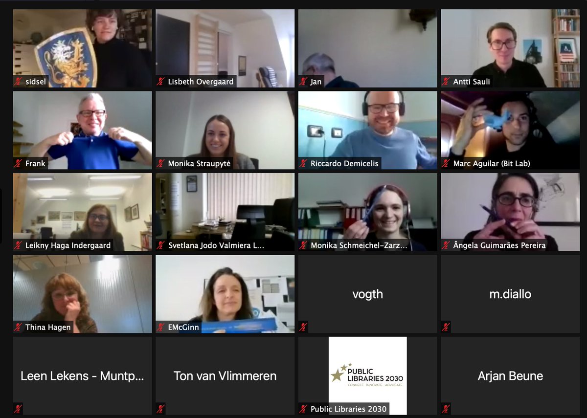 LibrariesEU's tweet photo. Our videos may be blue but we definitely weren't feeling blue during this #LighthouseLibraries meeting!
Thank you all for taking part & bringing all your energy & motivation! We can't wait to see you all again. https://t.co/FNVUVn0WuT