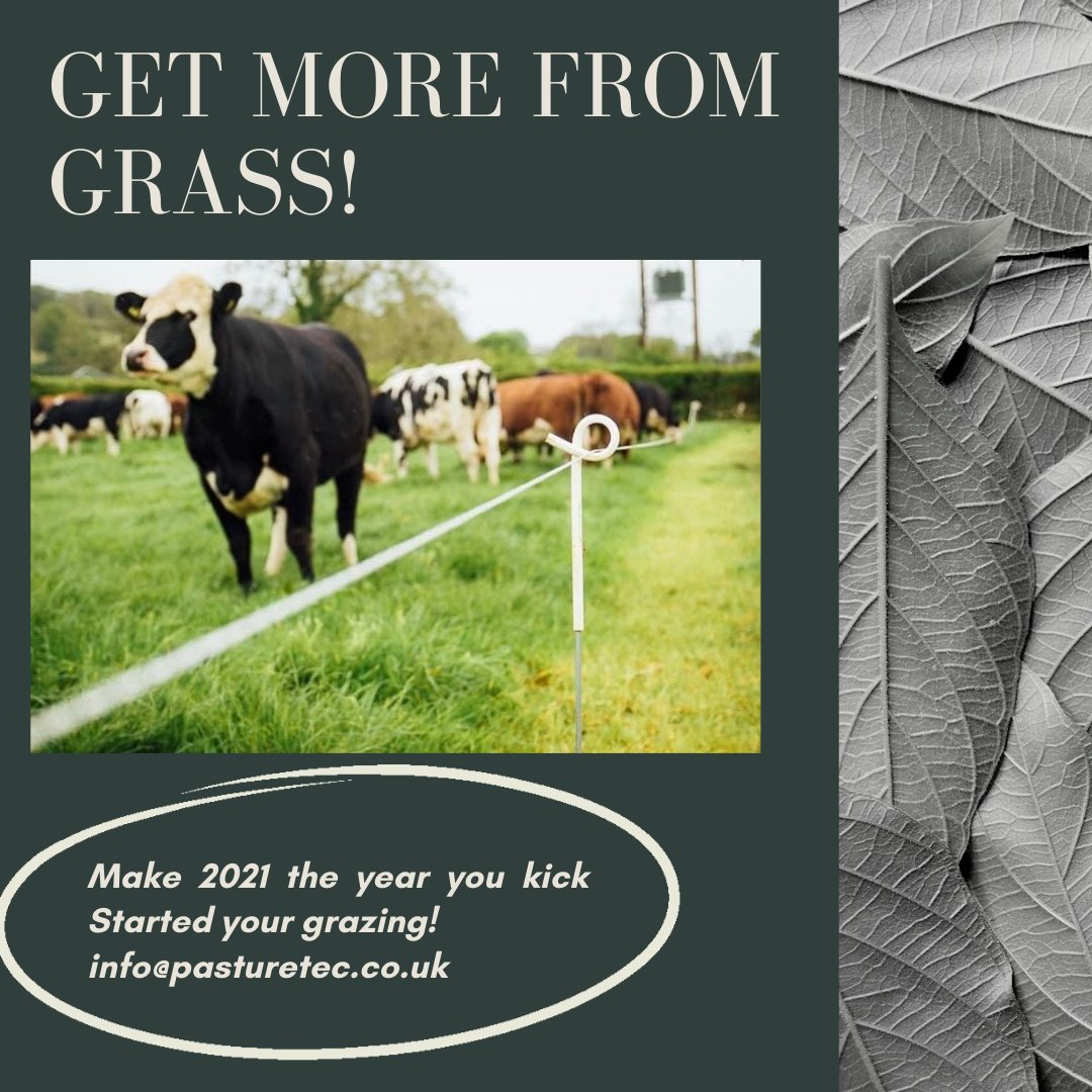 pasturetec's tweet photo. Make 2021 the year you changed your grazing plan to maximise the opportunity from grass. Get in touch to see how we can support you to make a positive step forward with some simple changes to your system. #grazing 2021 #morefromgrass https://t.co/GypMvoR8Jv