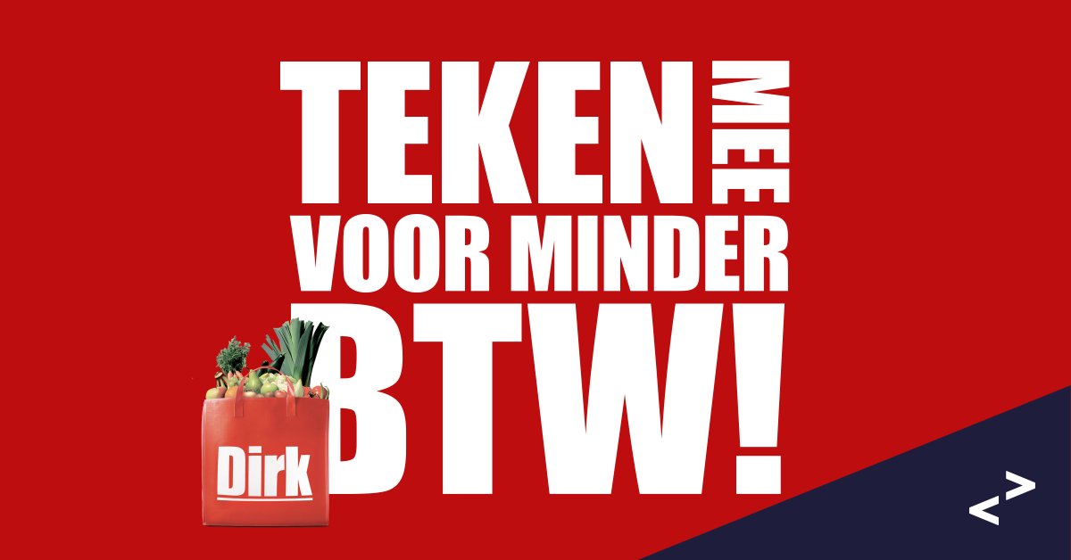 tabsspaces's tweet image. Zojuist presenteerde Dirk-directeur Marcel Huizing bij @bnrnieuwsradio de landelijke campagne om de BTW op groente en fruit af te schaffen. Samen met @TotalDesign1963 maakte we afgelopen week (weekend eigenlijk) de petitie website. Ga naar de tijdisrijp.nl en teken mee!