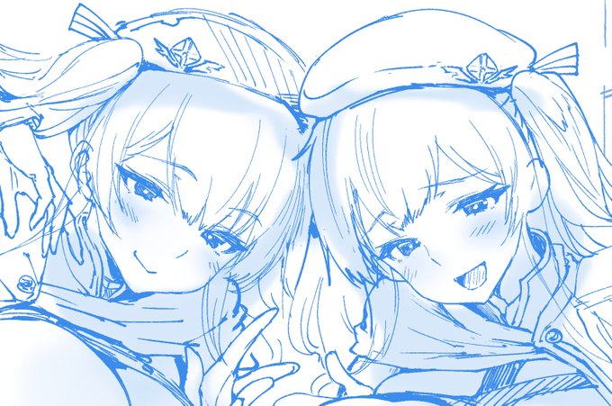 ポーラと一緒に描くとザラの目元が比較的温和になっていくなあという気づき 