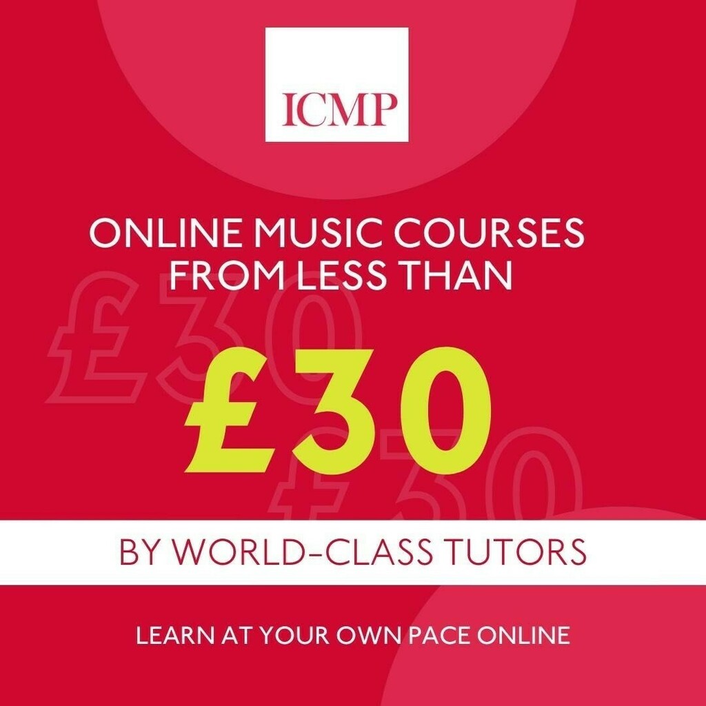ICMPShort's tweet photo. BIG SALE!! Get up to 60% off our Online Songwriting, Guitar &amp; Vocals Courses - no code required!🎸🎶🎹🎙️🎉 ⁠
⁠
#linkinbio for more info⁠
⁠
Courses from under £30, start any time! https://t.co/ZGsRYyO4aJ https://t.co/W2qPhlTDC8