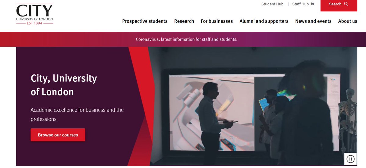 CityUniRT's tweet photo. Exciting to see our radiography clinical skills suite @CityUniHealth, including virtual environment radiotherapy, featuring on the home page of the brand new @CityUniLondon website! @ActionRTherapy @VertualLtd @MrRThorne @MrLMannion @DoRadiography #iseethedifference https://t.co/93qHOT1jBD
