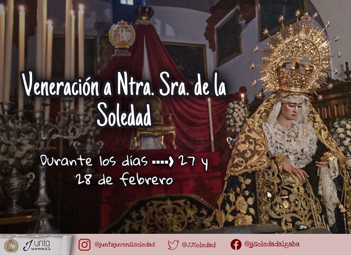 Veneración a Ntra Sra de la Soledad⬇️ instagram.com/p/CLtaUrIBLU3/…