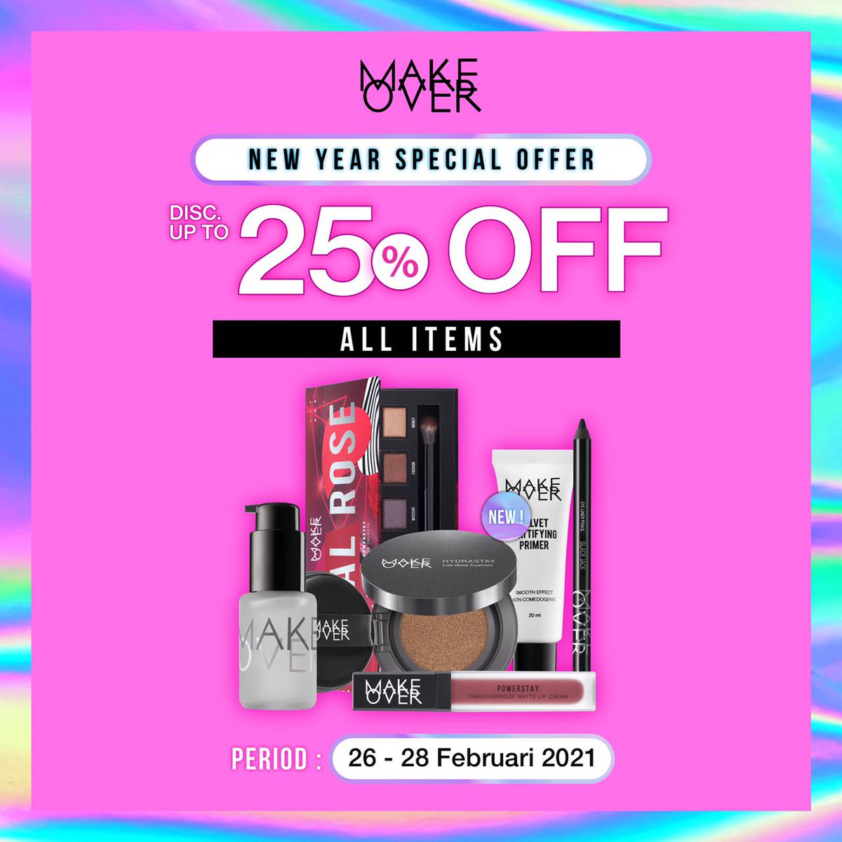 starcosmeticsby's tweet photo. ✨MAKEOVER, EMINA, AND WARDAH 25% OFF✨

Akhir bulan tidak perlu ragu untuk belanja di @starcosmeticsby. Setiap pembelian produk Makeover, Emina, dan Wardah kalian bisa nikmatin DISCOUNT 25%!

Promo terbatas dari 26 - 28 Februari 2021 hanya di Shopee https://t.co/PU31W9BkZQ https://t.co/nIGIq5o3lI
