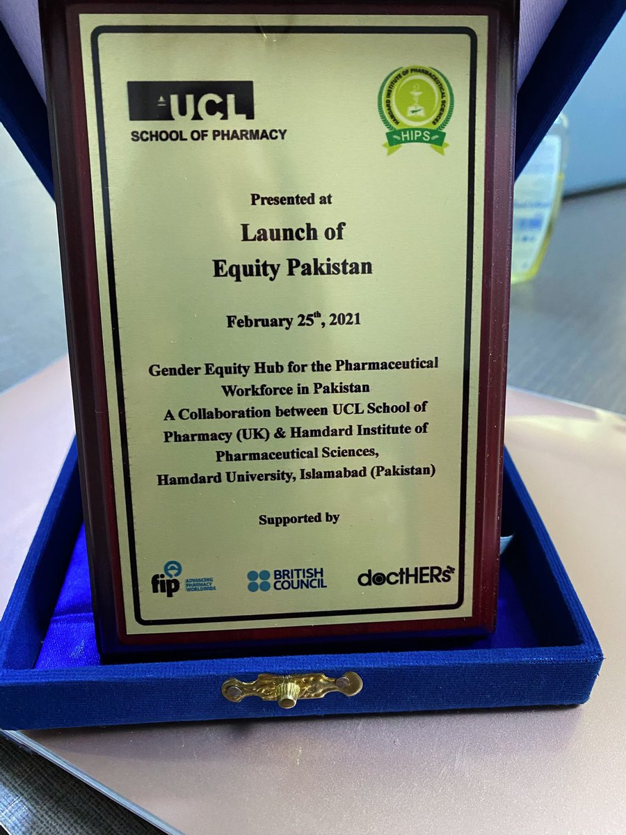 NadiaBukhariUCL's tweet photo. Launch of Equity Pakistan 🇵🇰 🇬🇧 : a collaboration between @School_Pharmacy and @HamdardUni  supported by @pkBritish @FIP_org #EquityRx #PharmacyWorkforce 💊💊 https://t.co/iOFUfM3kFA