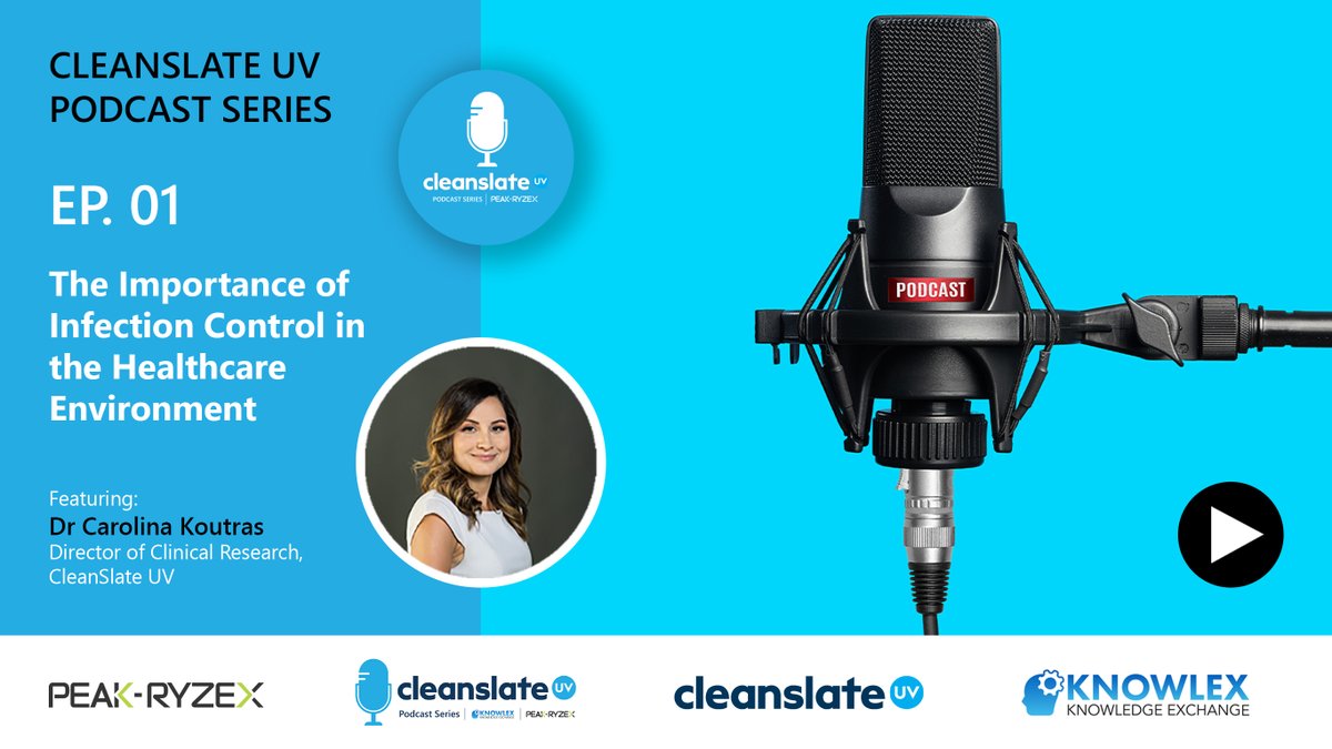 Introducing the CleanSlate UV Podcast Series, in partnership with Peak-Ryzex and Knowlex.

Episode 1: The Importance of Infection Control in the Healthcare Environment

Listen to the podcast here: bit.ly/37GMIlN

#CleanSlateUV #InfectionControl #UVLightSanitisation