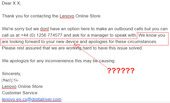 LonTomc's tweet photo. FYI: @YuanqingYang your #DigitalRiver customer Service is a disaster. Since days I am trying to get my money back ("#REFUND"), due to several #confirmed mistakes from your staff. And this one of the many #nonsense emails that I get from #DigitalRiver. Looking forward for device? https://t.co/cJIBjmRWpx