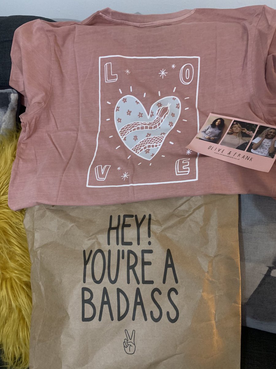 So excited to receive my <a href="/OLIVEANDFRANK/">OLIVE AND FRANK</a> tshirt!!