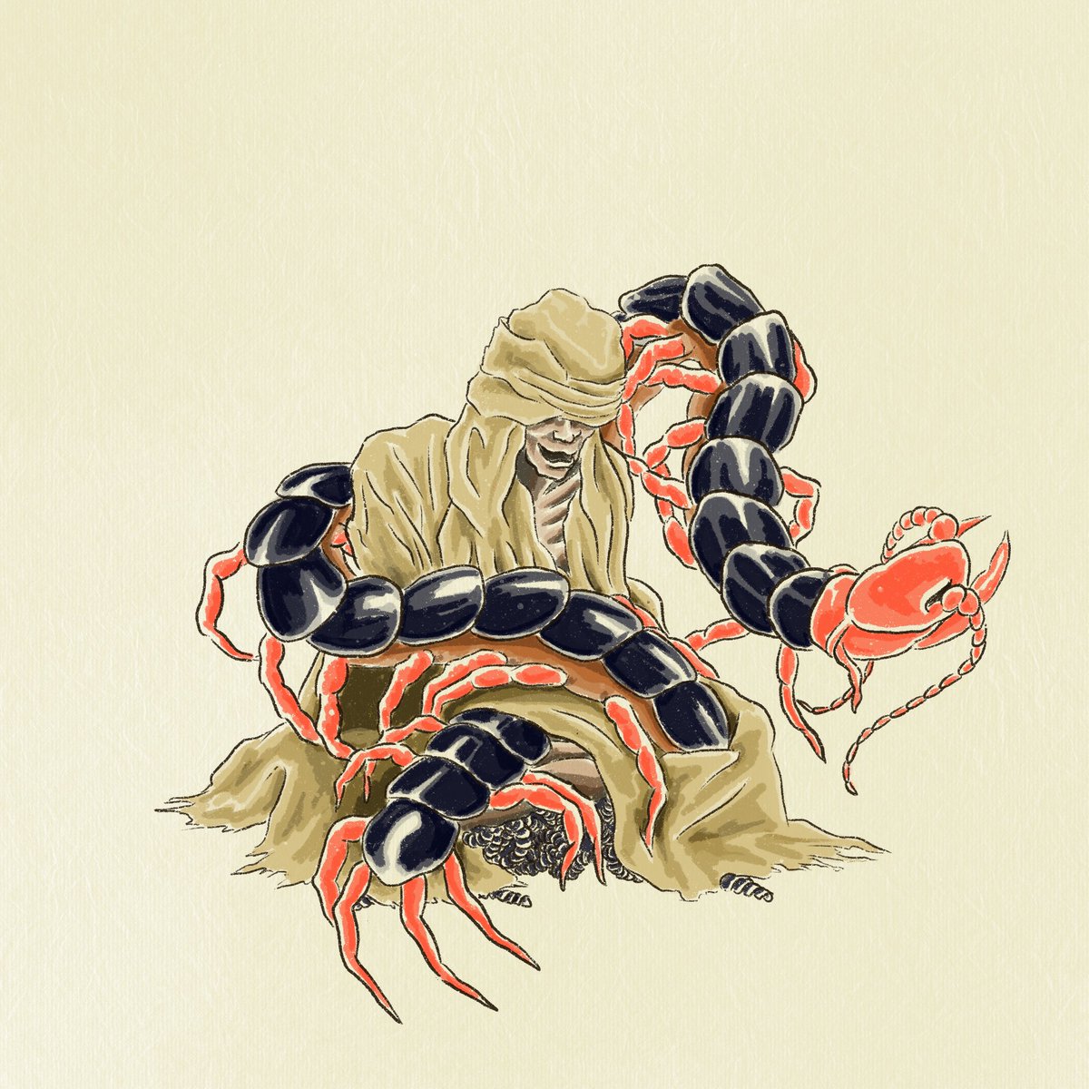 antonetattoo's tweet photo. Sekiro Infested Seeker https://t.co/jdptFlqik7