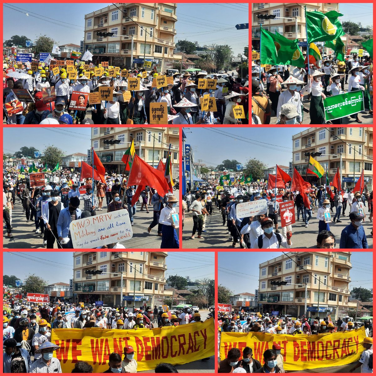 KaungMoun's tweet photo. Protest against the military dictatorship in
May Myo (Pyin Oo Lwin)
25FebCoup
#PyinOoLwin 
#RejectMilitaryCoup 
#RejectMilitaryCoupInMyanmar https://t.co/8JwQ3wL14R