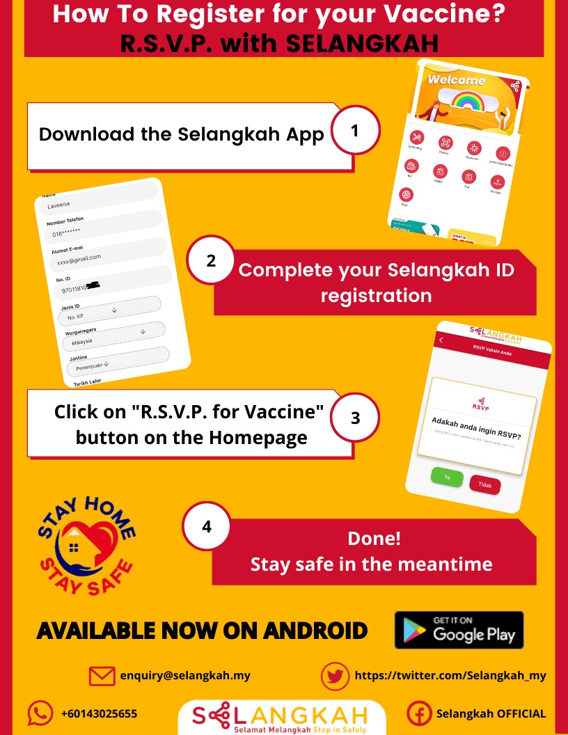 Selangkah vaksin registration