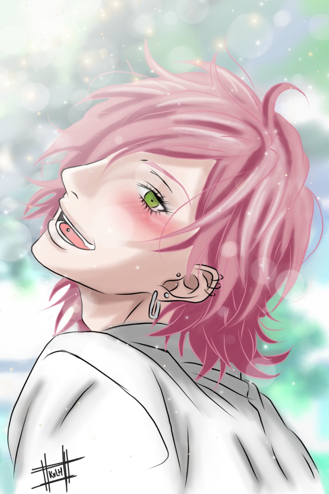 KVLH 🦴COMMISSIONS OPEN🦴 on X: Yuri ayato without sunglasses, it takes me  all day to draw it, but I think it looked very cute. yarichinbitclub  yuriayato fanart anime t.coeG56jq70zz  X