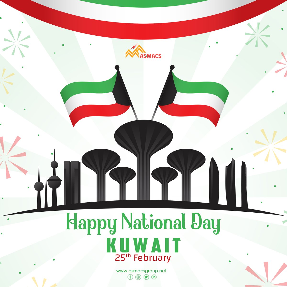 AsmacsSkill's tweet photo. Marking the celebration of nationhood, "Freedom is never more than one generation away from extinction." Happy National Day Kuwait. 
.
.
#NationalDayKuwait #Freedom #NationHood #Independence https://t.co/aJbSizJlE4