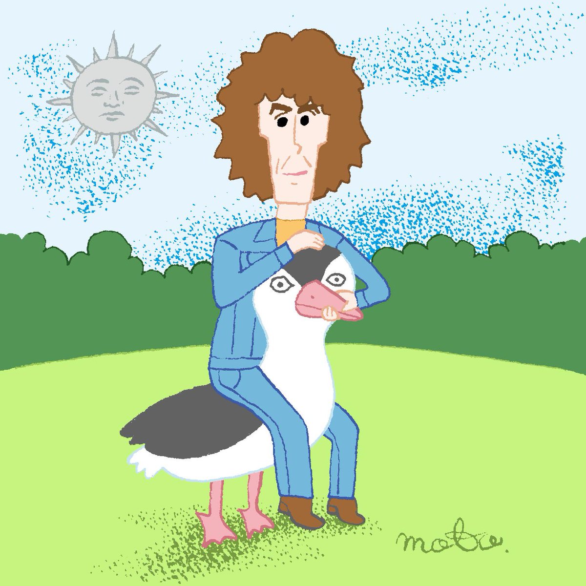 今日はジョージ・ハリスンのお誕生日です??? 」|本秀康のイラスト